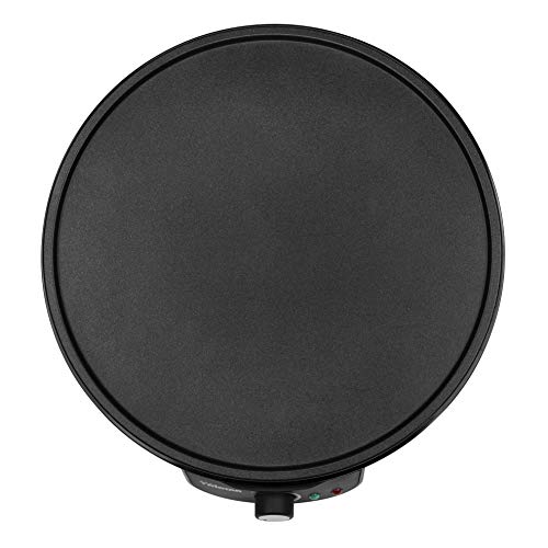 Tristar BP-2637 Crepera eléctrica, temperatura regulable, superficie antiadherente, 30 cm de diámetro, incluye espátula, 1000 W, Negro