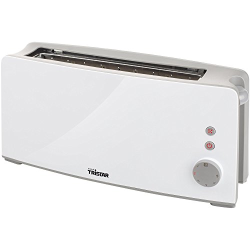 Tristar BR-1024 Tostadora ranura larga, 1000 W, 2, Gris y blanco