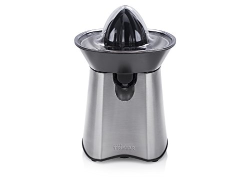 Tristar Cp-2269 Exprimidor de cítricos, 2 conos de prensado, 60 W, Acero Inoxidable, Gris