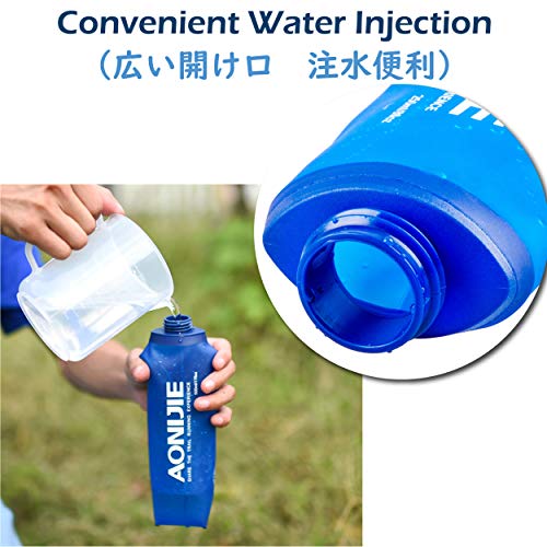 TRIWONDER TPU Botella Soft Flask Bolsa de Hidratación Plegable a Prueba de Fugas Ideal para Mochila de Hidratación para Correr Ciclismo Senderismo (250 ml / 8.45 oz - Paquete de 2)