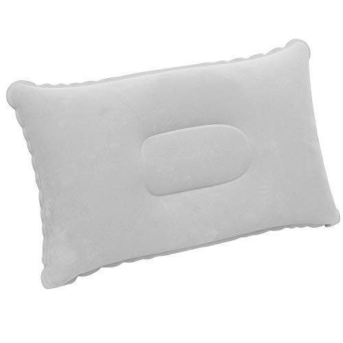 TRIXES Almohada Inflable para Viaje o para Acampar - Almohada para Inflar - Paquete Doble Gris
