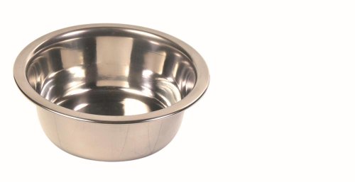 TRIXIE Comedero Acero Inox, 0.45 l, ø12 cm, Perro