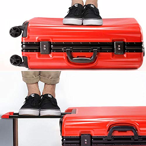 Trolley Case Instagram Marco De Aluminio Maleta 360 ° Polea Hombres Y Mujeres Maleta Caja De Almacenamiento De Color Sólido (Capacity : 20 Pulgadas, Color : Negro)