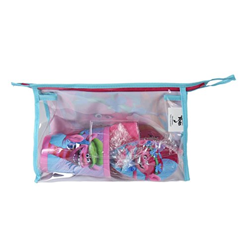 Trolls Set neceser higiene comedor escuela, color fucsia, 23 cm (Artesanía Cerdá 2500000685)