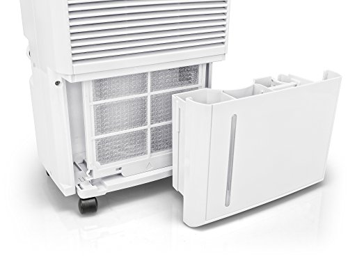 TROTEC Deshumidificador eléctrico TTK 90 E / 30L / Desagüe 5,2L / Portátil / Para Habitaciones de hasta 90m² / 230m³ / 500 W / Auto-Apagado / Higrostato Automático / Temporizador / Filtro de Aire lavable / Blanco
