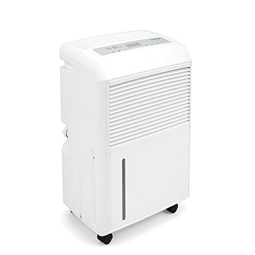 TROTEC Deshumidificador eléctrico TTK 90 E / 30L / Desagüe 5,2L / Portátil / Para Habitaciones de hasta 90m² / 230m³ / 500 W / Auto-Apagado / Higrostato Automático / Temporizador / Filtro de Aire lavable / Blanco
