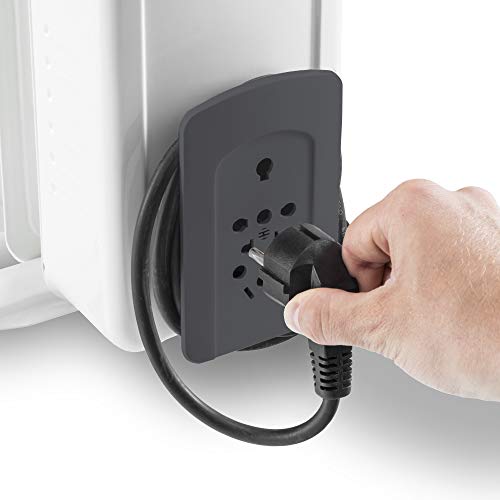 TROTEC Radiador de Aceite TRH 23 E, 2.500 W, Termostato, Radiador, 11 Elementos, 3 Niveles 1.000 W, 1.500 W, 2.500 W, Silencioso, Blanco, Oficina, Hogar