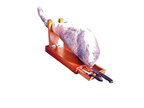 truevine Jamonero de 4 piezas, cuchillo, funda para jamón y afilador