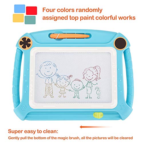 TTMOW Pizarras Magica Infantil Colorido con Pluma, Grande Color Magnético Doodle Sketch Pad para Niños Infantiles (Azul)