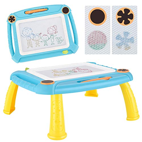 TTMOW Pizarras Magica Infantil Colorido con Pluma, Grande Color Magnético Doodle Sketch Pad para Niños Infantiles (Azul)