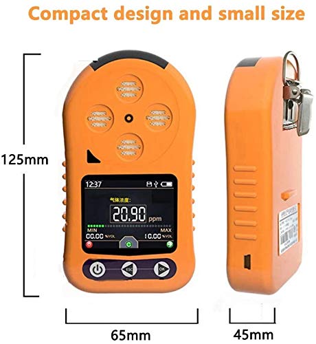 TTPF Detector de Gas Concentración de ozono probador 0~10 ppm de Mano Medidor O3 portátil con Pantalla LCD Digital de Monitor de Gas ozono Meter,Orange