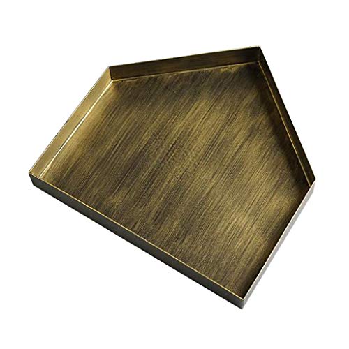 Tubayia - Bandeja de Metal con Forma de casa, Bandeja para el Desayuno, Joyas, Expositor, Bandeja y Organizador