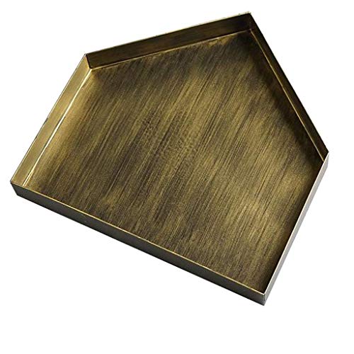 Tubayia - Bandeja de Metal con Forma de casa, Bandeja para el Desayuno, Joyas, Expositor, Bandeja y Organizador