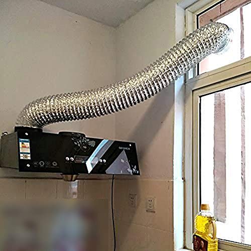Tubo de Manguera de Ventilación, Fuerte Tubo Flexible de Aluminio, Aire Climatización Secadora Conducto de Aire de Ventilación Sistemas, Resistencia a altas temperaturas, para Extractor (ø 500mm/6m)