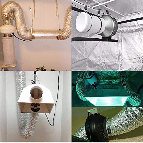 Tubo de Manguera de Ventilación, Fuerte Tubo Flexible de Aluminio, Aire Climatización Secadora Conducto de Aire de Ventilación Sistemas, Resistencia a altas temperaturas, para Extractor (ø 500mm/6m)