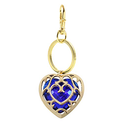 TUDUDU Moderno Acrílico Corazón Llavero Anime Juego De Anime La Leyenda Zelda Rojo Azul Cristal Rhinestone Metal Llavero Cadena Joyería Regalo De Envío