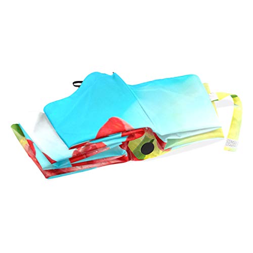 Tulip Flowers Paraguas Plegable para Cerrar y Cerrar, Resistente al Viento, a la Lluvia, automático, con Cierre Abierto, protección UV para Mujeres y Hombres