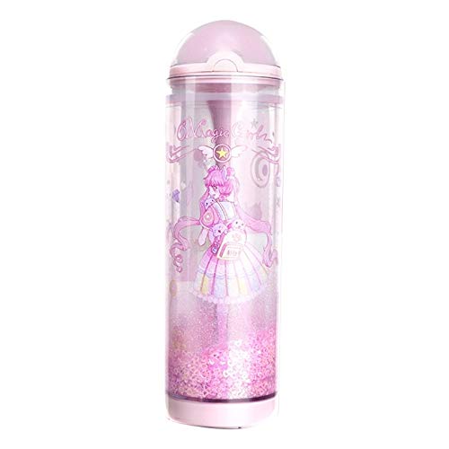 Tumbler Quicksand Lifting Estuche para lápices de pie de Gran Capacidad, Blanco