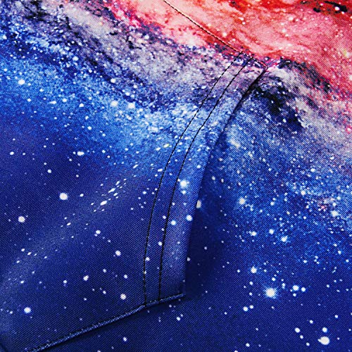 TUONROAD Sudadera con Capucha Hombre Novedad Galaxia Cat 3D Impreso Hoodie Mujer Ligero Gym Sweatshirt Confortable Pullover Colorido Manga Larga Sweater Hoody con Bolsillos Cordón L-XL