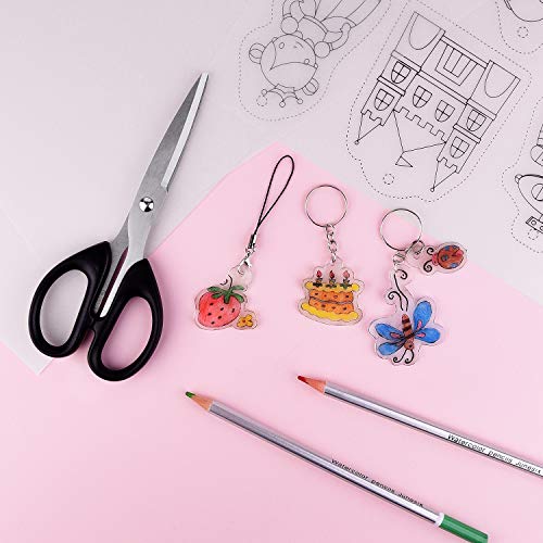TUPARKA 60 Pcs Papel de Calco, Papel retráctil Papel de Transferencia Incluye 10 Pcs de Película Termoencogible Lápices para Manualidades para Niños