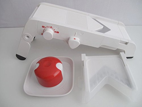 Tupperware Mandolina para Cortar, A12109598, plástico, Blanco/Rojo, 35 x 18 x 10 cm, 3 Piezas