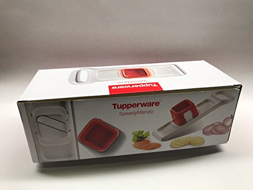 Tupperware Speedy mando cortador de alimentos, una hoja doble velocidad, Slice y almacenar en una sola vez
