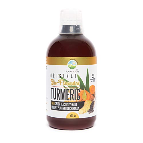 Turmeric with Ginger, Black Pepper and Multiply Plus Probiotic Formula- 33 servings - restore digestive balance, maintain intestinal health, support immune system. Made in Australia 500 ml Liquid.