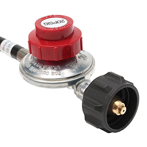 Tutoy 20PSI Ajustable Gas propano regulador de Alta Presión GLP Calentador Quemador Estufa freidora con Manguera de pies