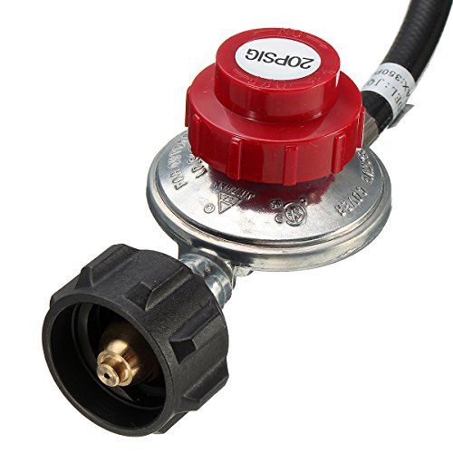 Tutoy 20PSI Ajustable Gas propano regulador de Alta Presión GLP Calentador Quemador Estufa freidora con Manguera de pies