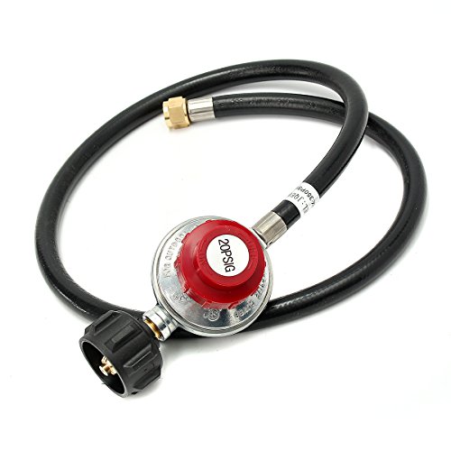 Tutoy 20PSI Ajustable Gas propano regulador de Alta Presión GLP Calentador Quemador Estufa freidora con Manguera de pies