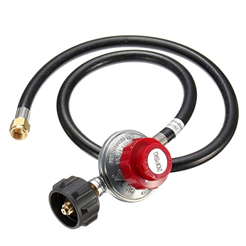 Tutoy 20PSI Ajustable Gas propano regulador de Alta Presión GLP Calentador Quemador Estufa freidora con Manguera de pies