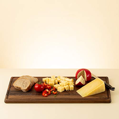 Tuuli Kitchen Tabla Cortar Madera Nogal Cocina Queso Pan Grande Antibacteriano (44x30x2 cm)