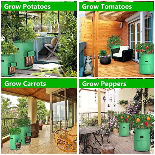 Tvird Macetero Bolsa Planta 2 Pack, Bolsa de Verduras, Bolsas de Cultivo, para Plantas Vegetales Aptas para Plantas de Patata, Zanahorias, Tomates, Cebollas y Otros