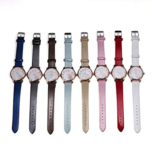 TW1000 Relojes de diseño Compacto de Moda Reloj Informal de Negocios Imitar Reloj mecánico Reloj mecánico de Cuarzo ZLF0279 (Rosa)