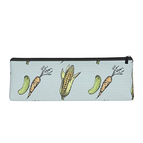 TYHG Triángulo Lápiz Bolsa 3D Impreso Fresco Pepino Zanahoria Maíz Plumas Bolsas Para Hombres Niñas Estudio Escolar