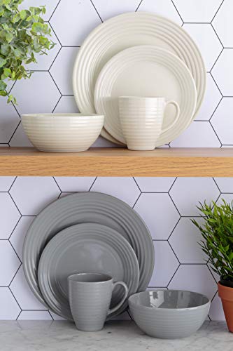 Typhoon 1401.023 Living - Cuenco para pasta (23 cm), color gris, gres