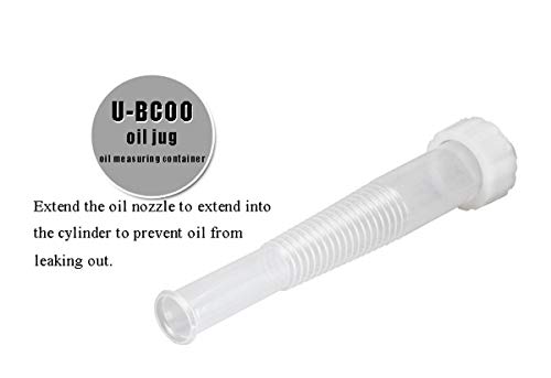 U-BCOO Boca Larga con Tapa Máquina de plástico Olla de Aceite Engrasador doméstico con báscula Olla de Aceite de inyección Marina (2.0L)