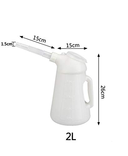 U-BCOO Boca Larga con Tapa Máquina de plástico Olla de Aceite Engrasador doméstico con báscula Olla de Aceite de inyección Marina (2.0L)