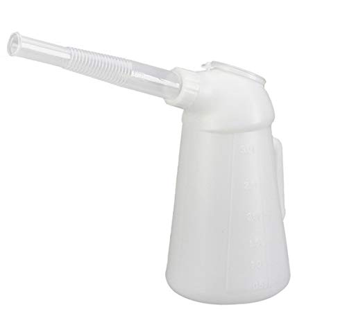 U-BCOO Boca Larga con Tapa Máquina de plástico Olla de Aceite Engrasador doméstico con báscula Olla de Aceite de inyección Marina (2.0L)