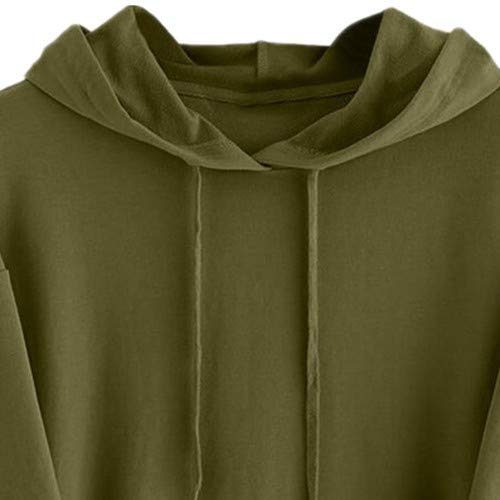 U/A - Sudadera con capucha para mujer, manga larga, diseño de corazón Verde verde XXL
