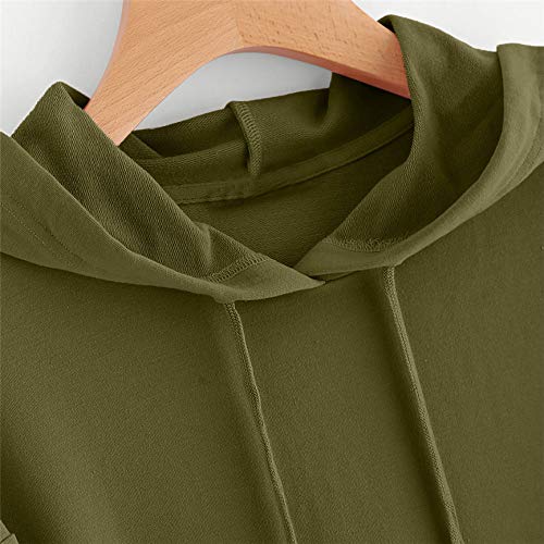 U/A - Sudadera con capucha para mujer, manga larga, diseño de corazón Verde verde XXL