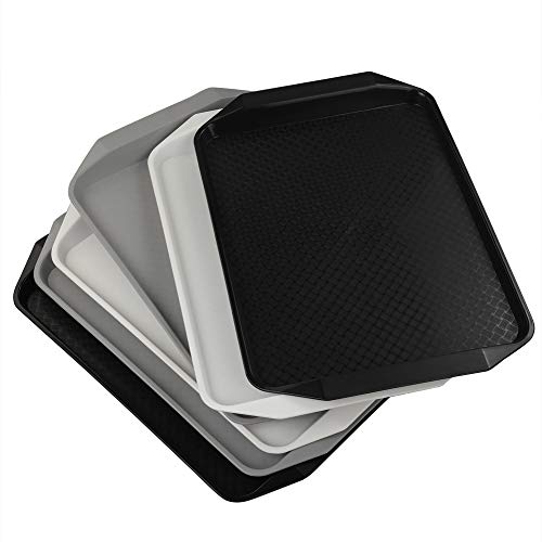 Ucake - Bandeja para Servir de Servir Comida, Negro, Gris y Blanco, 6 Unidades