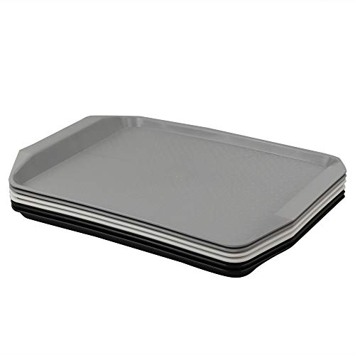 Ucake - Bandeja para Servir de Servir Comida, Negro, Gris y Blanco, 6 Unidades
