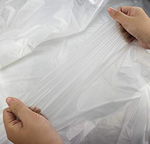 Ucake Bolsas de Basura Transparentes de 39 galones, Capacidad de 150 litros, Paquete de 70