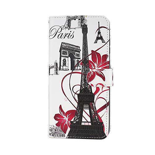 UCool para Funda Samsung Galaxy S20 Cartera PU Premium Magnético Cuero Libro Torre Eiffel Wonderful Elegant 3D Patrón Progettazione Bumper Suporte Silicona Shockproof Protector Cover Tarjetero