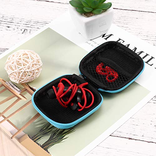 UEETEK 5 Unids Color Surtido Mini Caja de Almacenamiento de Auriculares EVA, Portátil de Viaje Estuche Auriculares Auriculares Auriculares con Cable USB Bolsa