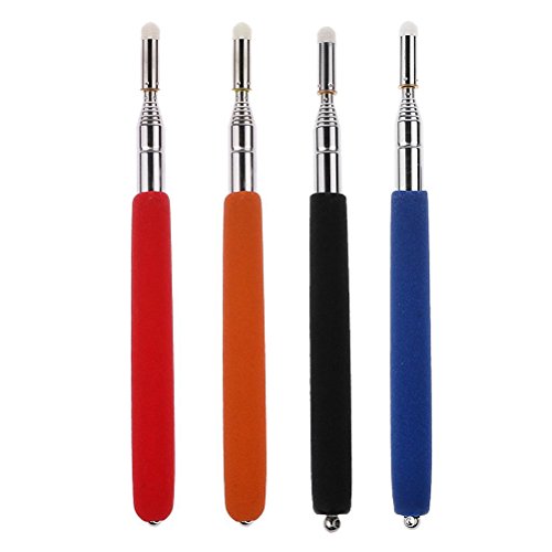 UEETEK Mano retráctil extensible puntero puntero telescópico presentador mano aula pizarra Pointer negro