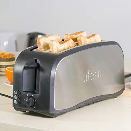 Ufesa Tostador TT7975 Optima 6 Posiciones 1400W, Negro
