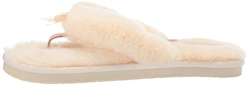UGG Female Fluff Flip Flop III Slipper, Natural, 6 (UK)