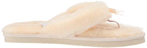 UGG Female Fluff Flip Flop III Slipper, Natural, 6 (UK)
